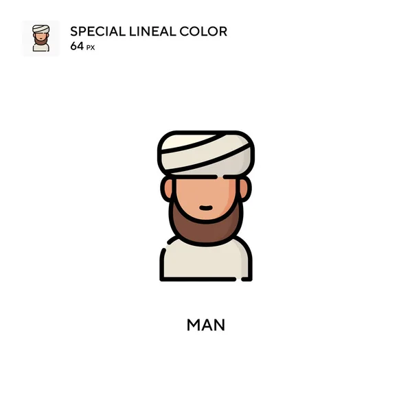 Άνθρωπος Ειδική Lineal Εικονίδιο Χρώμα Πρότυπο Σχεδίασης Συμβόλων Εικονογράφησης Για — Διανυσματικό Αρχείο