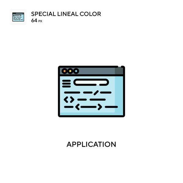 Application Icône Spéciale Couleur Linéaire Modèle Conception Symbole Illustration Pour — Image vectorielle