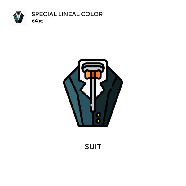 Suit Special Lineal Color Icon Illustration Symbol Design Template Web — Stock Vector