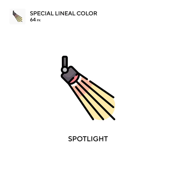 Spotlight Speciale Lijnkleur Icoon Illustratie Symbool Ontwerp Sjabloon Voor Web — Stockvector