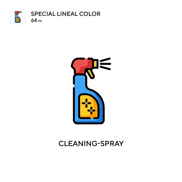 Limpieza Spray Icono Especial Color Lineal Plantilla Diseño Símbolo Ilustración — Archivo Imágenes Vectoriales