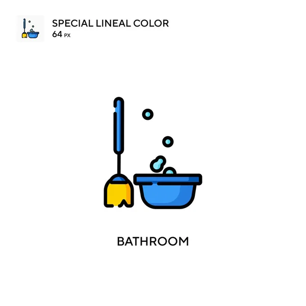 Łazienka Specjalna Ikona Koloru Linii Ilustracja Szablonu Projektu Symbolu Dla — Wektor stockowy