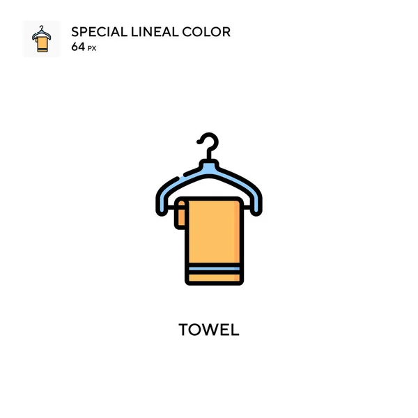 Ręcznik Specjalna Ikona Koloru Linii Ilustracja Szablonu Projektu Symbolu Dla — Wektor stockowy