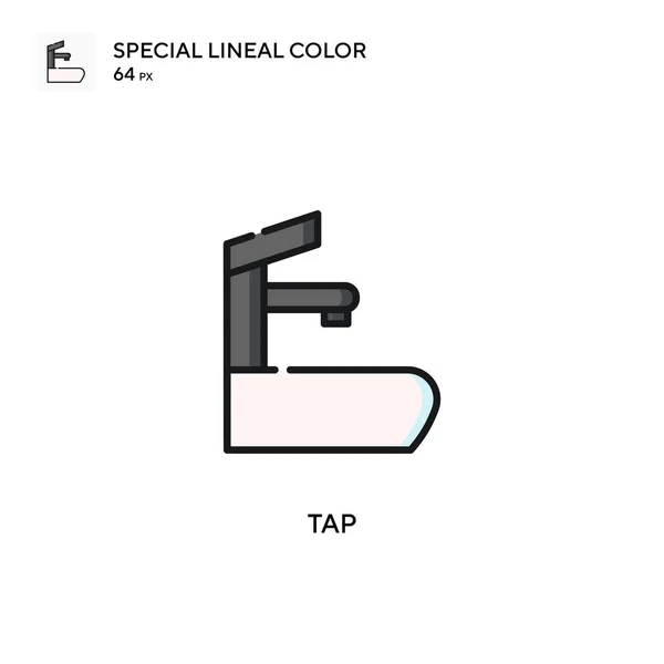 Tap Special Lineal Color Icon Illustration Symbol Design Template Web — Stock Vector