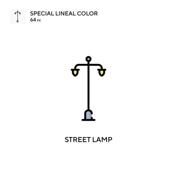 Вулична Лампа Спеціальна Лінійна Кольорова Піктограма Шаблон Дизайну Символів Ілюстрації — стоковий вектор
