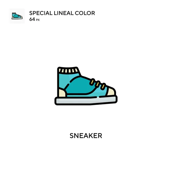 Sneaker Special Lineal Color Icon 디자인 모바일 — 스톡 벡터