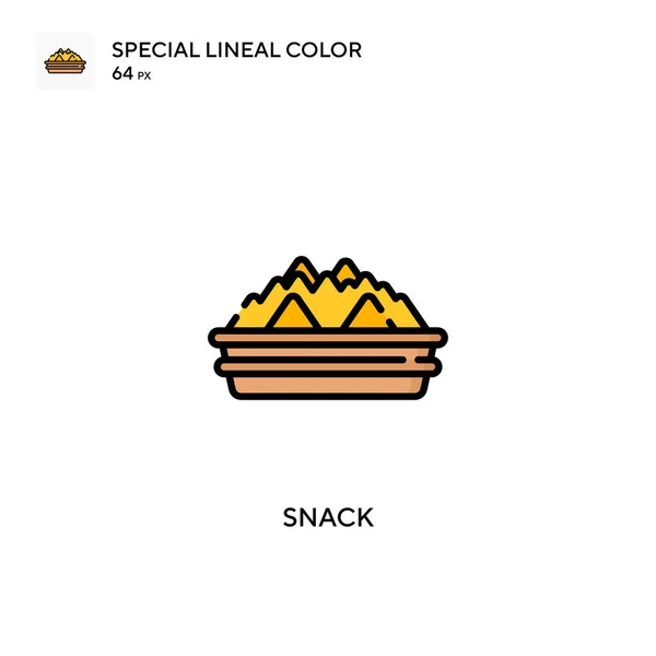 Przekąska Specjalna Ikona Koloru Linii Ilustracja Szablonu Projektu Symbolu Dla — Wektor stockowy