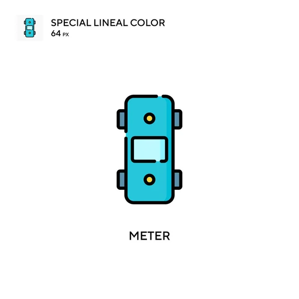 Compteur Icône Spéciale Couleur Linéaire Modèle Conception Symbole Illustration Pour — Image vectorielle