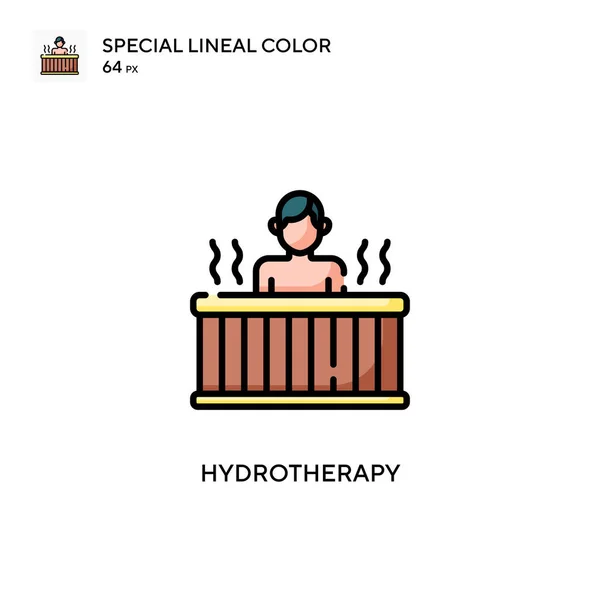 Hidroterapia Icono Especial Color Lineal Plantilla Diseño Símbolo Ilustración Para — Vector de stock