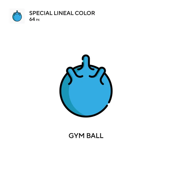 Gym Ball Special Lineal Color Icon Illustration Symbol Design Template — Stock Vector