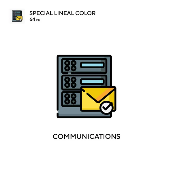 Kommunikáció Speciális Lineáris Szín Ikon Illusztráció Szimbólum Design Sablon Web — Stock Vector
