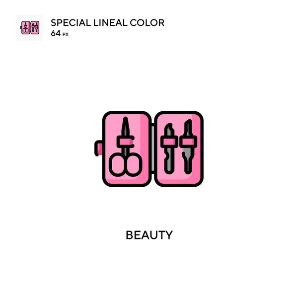 Beauty Speciale Icona Colori Lineari Modello Disegno Simbolo Illustrazione Elemento — Vettoriale Stock