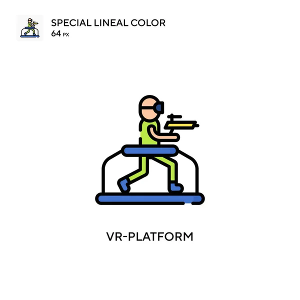 Platform Icono Color Lineal Especial Plantilla Diseño Símbolo Ilustración Para — Vector de stock