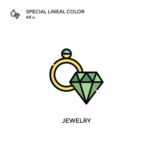 Schmuck Spezielle Lineare Farbsymbole Illustration Symbol Design Vorlage Für Web — Stockvektor