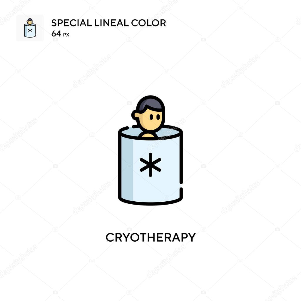Cryotherapy Special lineal color icon. Illustration symbol design template for web mobile UI element.