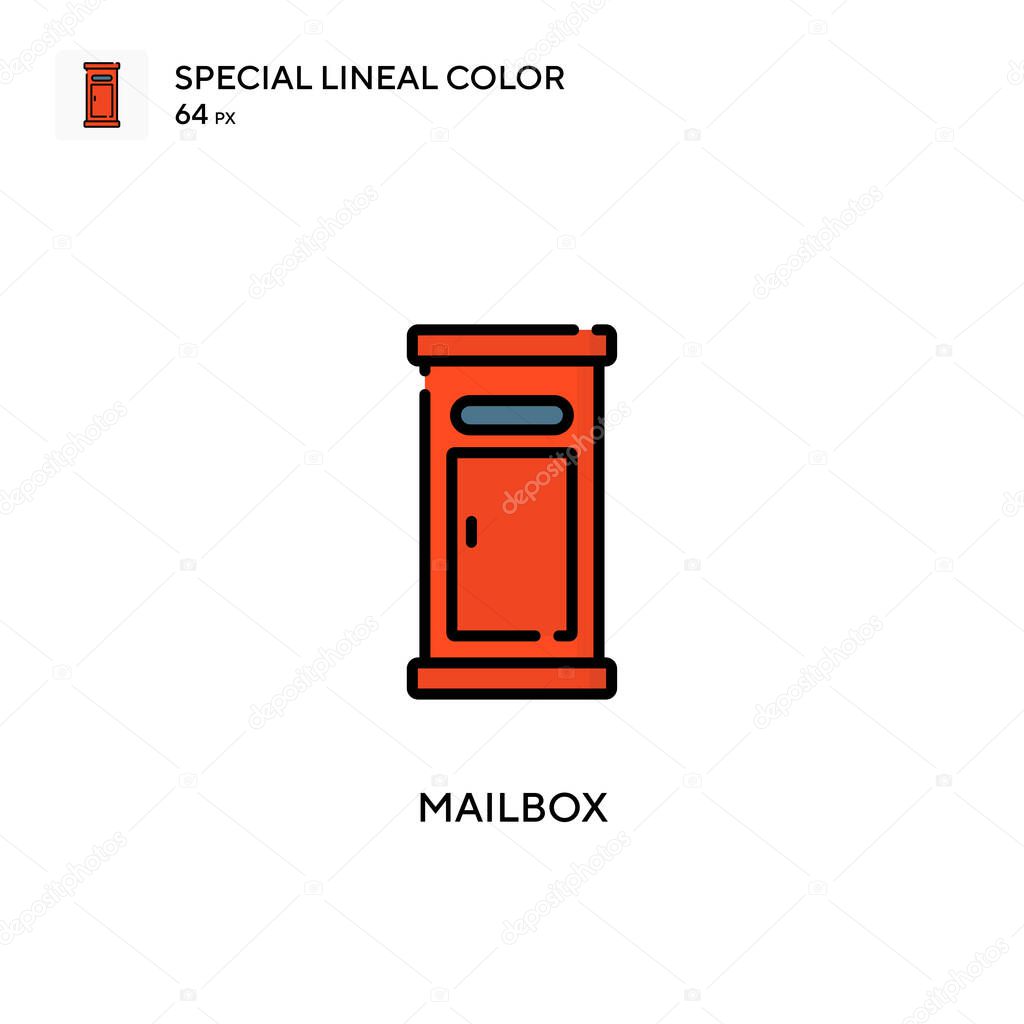 Mailbox Special lineal color icon. Illustration symbol design template for web mobile UI element.