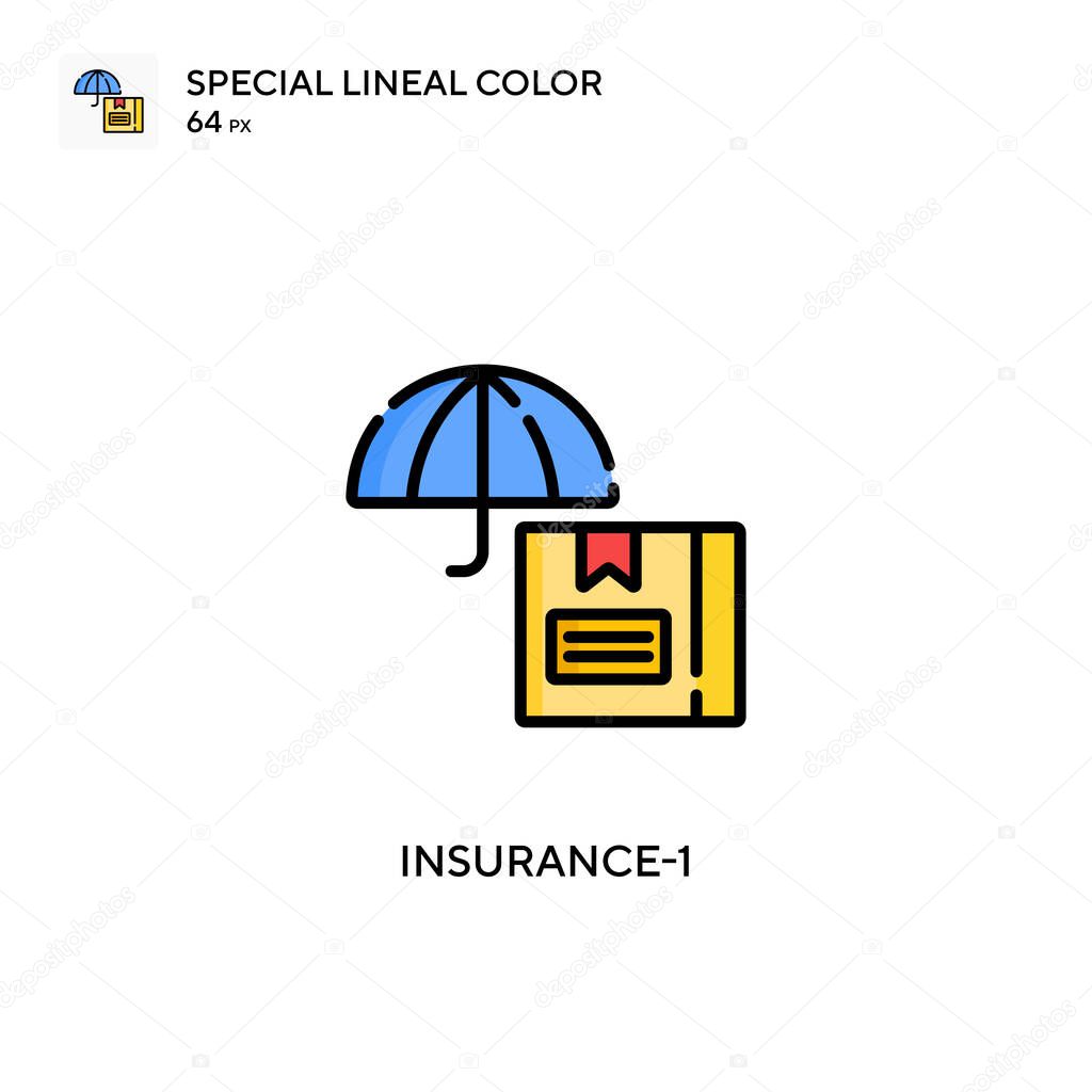 Insurance-1 Special lineal color icon. Illustration symbol design template for web mobile UI element.