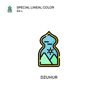 Dzuhur Özel Renk Simgesi. Web mobil UI ögesi için resimleme sembolü tasarım şablonu.