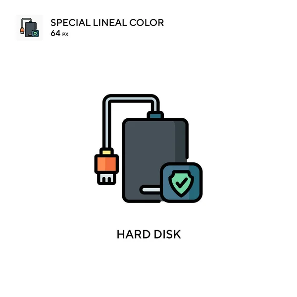 Hard Disk Special Lineal Color Icon Illustration Symbol Design Template — Stock Vector