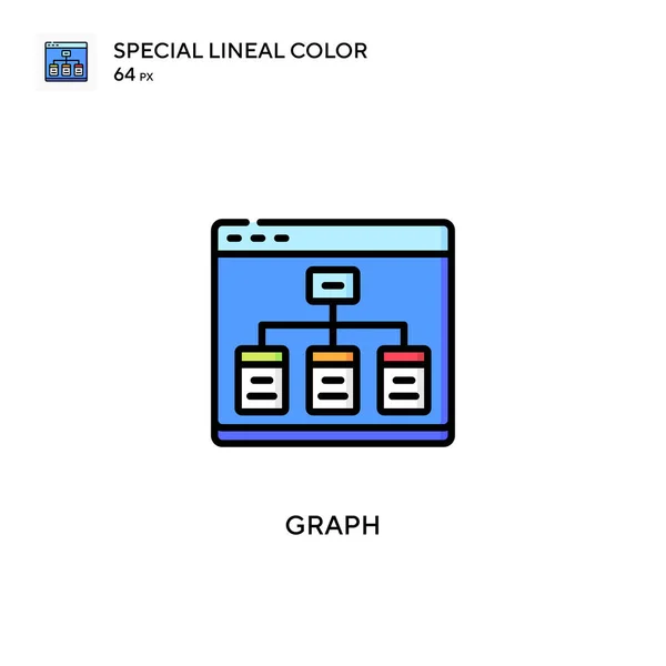 Gráfico Icono Color Lineal Especial Plantilla Diseño Símbolo Ilustración Para — Vector de stock