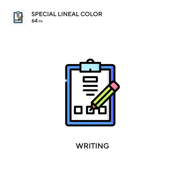 Escribir Icono Especial Color Lineal Plantilla Diseño Símbolo Ilustración Para — Vector de stock