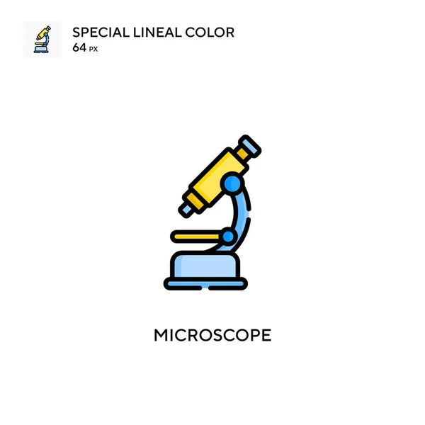 Microscopio Icono Especial Color Lineal Plantilla Diseño Símbolo Ilustración Para — Vector de stock