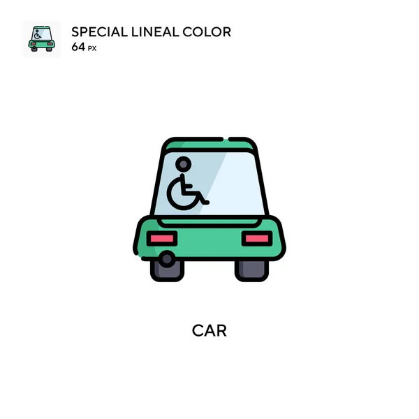 Carro Ícone Cor Linear Especial Modelo Design Símbolo Ilustração Para —  Vetores de Stock