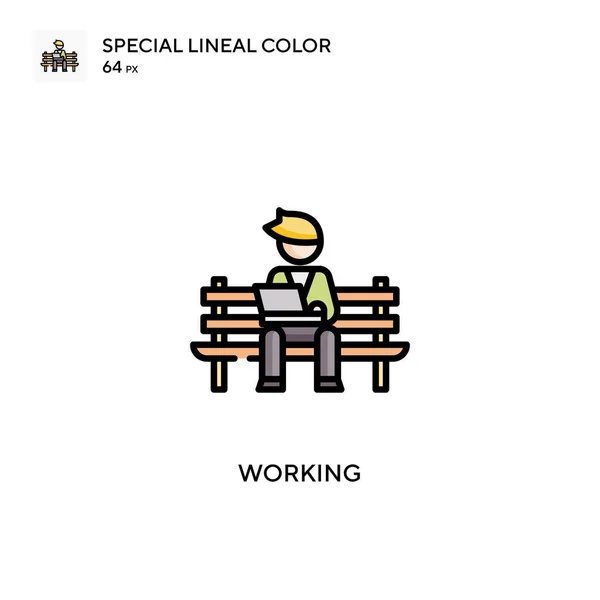 Icono Color Lineal Working Special Plantilla Diseño Símbolo Ilustración Para — Archivo Imágenes Vectoriales