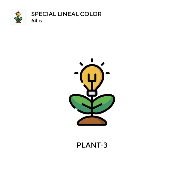 Plant Ειδικό Γραμμικό Χρώμα Εικονίδιο Πρότυπο Σχεδίασης Συμβόλων Εικονογράφησης Για — Διανυσματικό Αρχείο