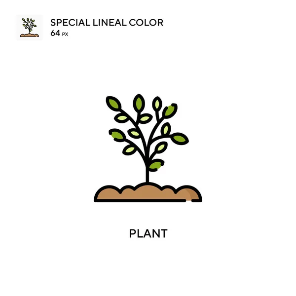 Plantera Speciella Linjal Färg Ikon Illustration Symbol Design Mall För — Stock vektor