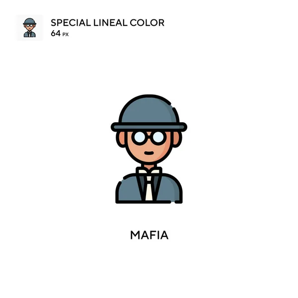 Mafia Specjalna Ikona Koloru Linii Ilustracja Szablonu Projektu Symbolu Dla — Wektor stockowy