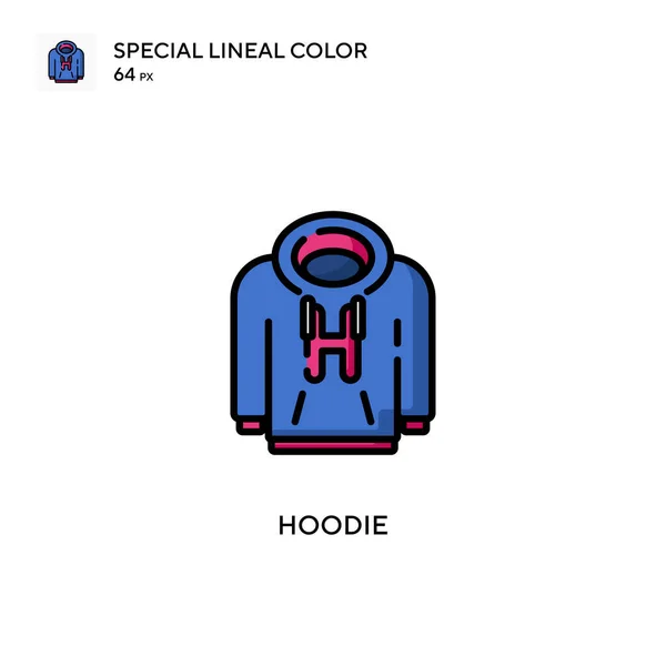 Hoodie Ícone Cor Linear Especial Modelo Design Símbolo Ilustração Para — Vetor de Stock
