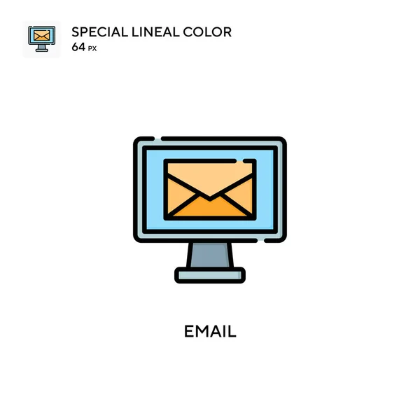 Email Speciale Icona Colori Lineari Modello Disegno Simbolo Illustrazione Elemento — Vettoriale Stock