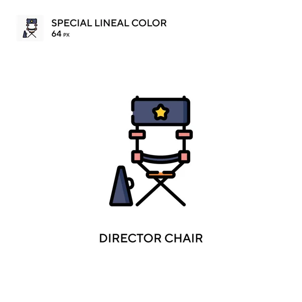 Direttore Sedia Speciale Icona Colori Lineari Modello Disegno Simbolo Illustrazione — Vettoriale Stock