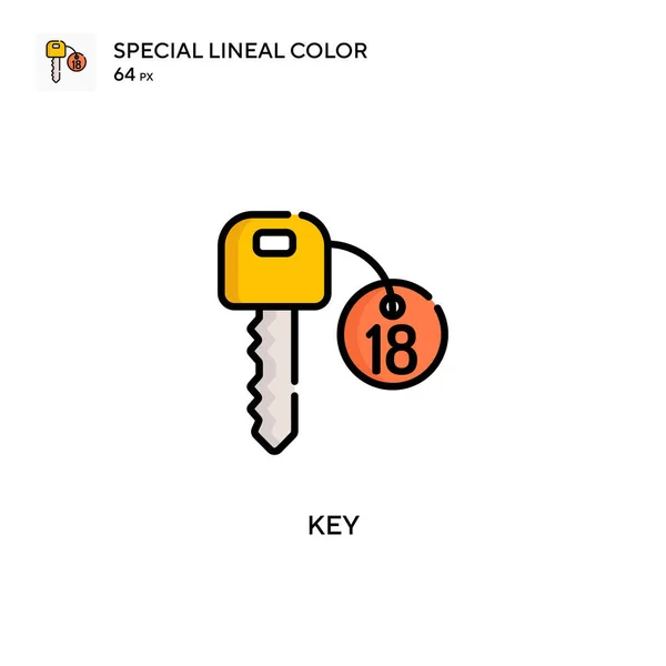 Icono Color Lineal Key Special Plantilla Diseño Símbolo Ilustración Para — Vector de stock