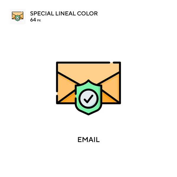 Email Special Lineal Color Icon 디자인 모바일 — 스톡 벡터