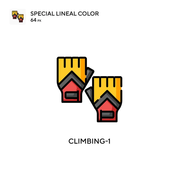 Climbing Különleges Lineáris Szín Ikon Illusztráció Szimbólum Design Sablon Web — Stock Vector