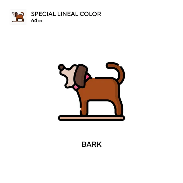 Bark Ícone Cor Linear Especial Modelo Design Símbolo Ilustração Para — Vetor de Stock