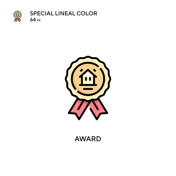 Premio Especial Icono Color Lineal Plantilla Diseño Símbolo Ilustración Para — Vector de stock