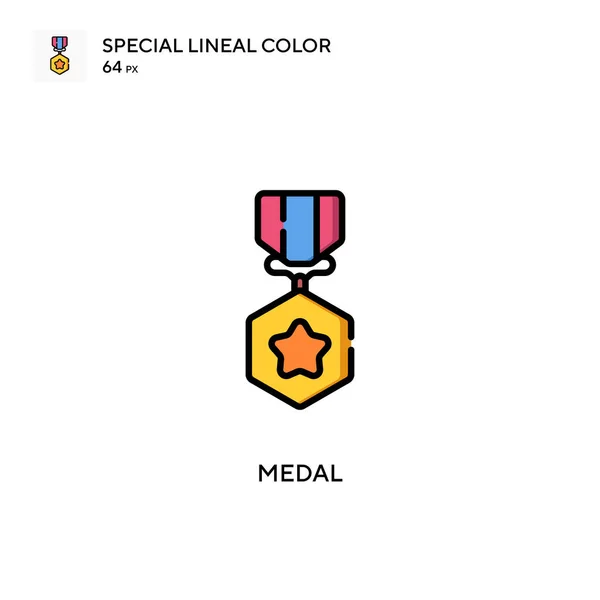 Medalha Ícone Cor Linear Especial Modelo Design Símbolo Ilustração Para —  Vetores de Stock
