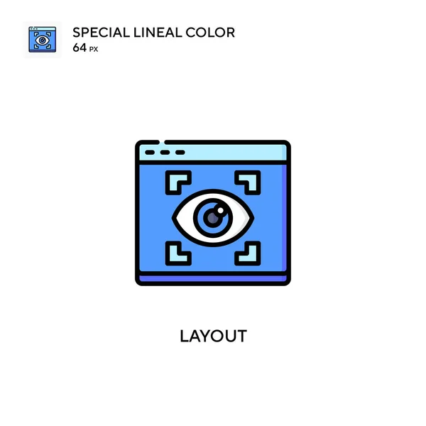 Layout Spezielles Lineares Farbsymbol Illustration Symbol Design Vorlage Für Web — Stockvektor