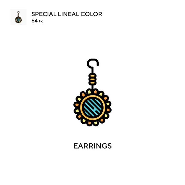 Ohrringe Spezielle Lineare Farbe Symbol Illustration Symbol Design Vorlage Für — Stockvektor