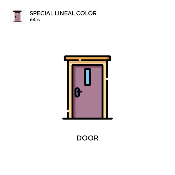 Door Special Lineal Color Icon Illustration Symbol Design Template Web — Stock Vector