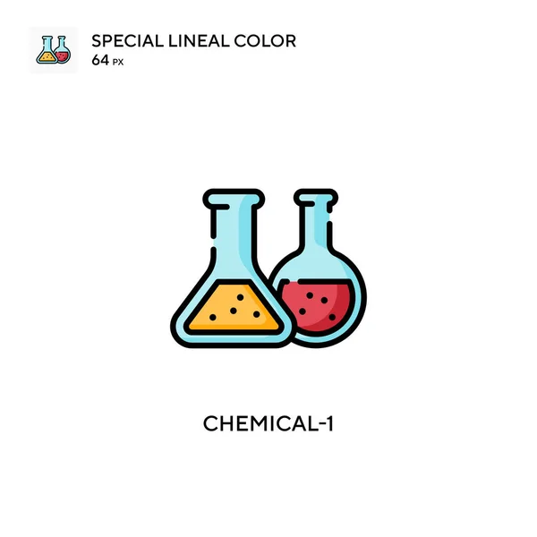 Chemical Icono Especial Color Lineal Plantilla Diseño Símbolo Ilustración Para — Vector de stock