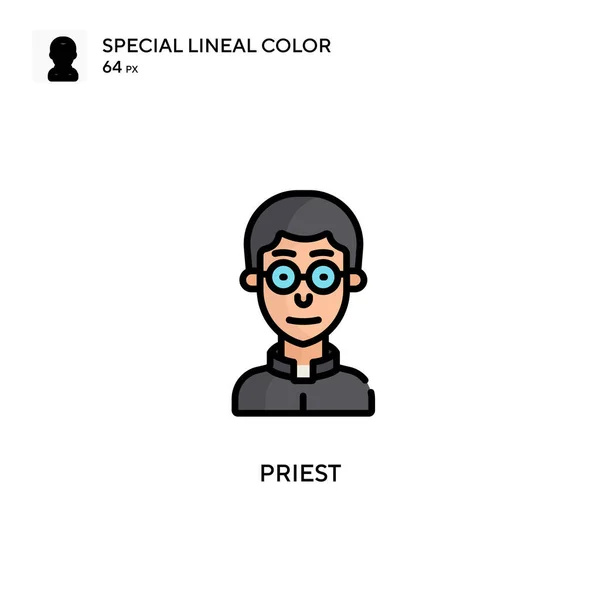Ιερέας Ειδική Lineal Εικονίδιο Χρώμα Πρότυπο Σχεδίασης Συμβόλων Εικονογράφησης Για — Διανυσματικό Αρχείο