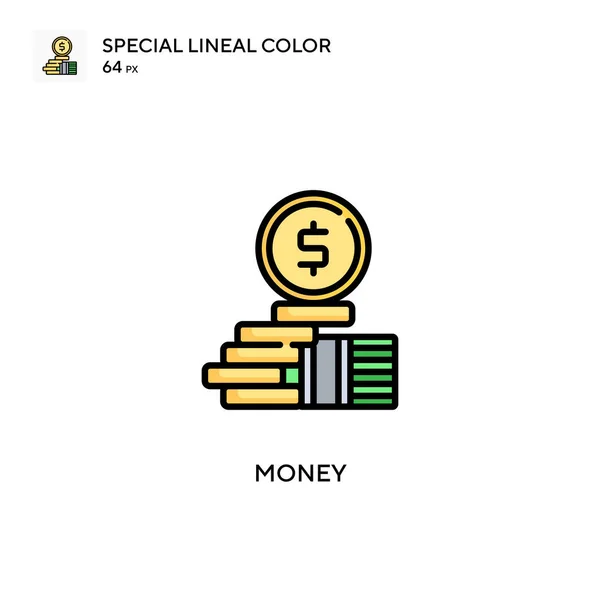 Dinero Icono Color Lineal Especial Plantilla Diseño Símbolo Ilustración Para — Vector de stock