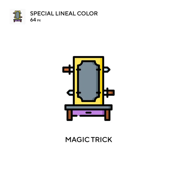Truco Magia Icono Color Lineal Especial Plantilla Diseño Símbolo Ilustración — Archivo Imágenes Vectoriales