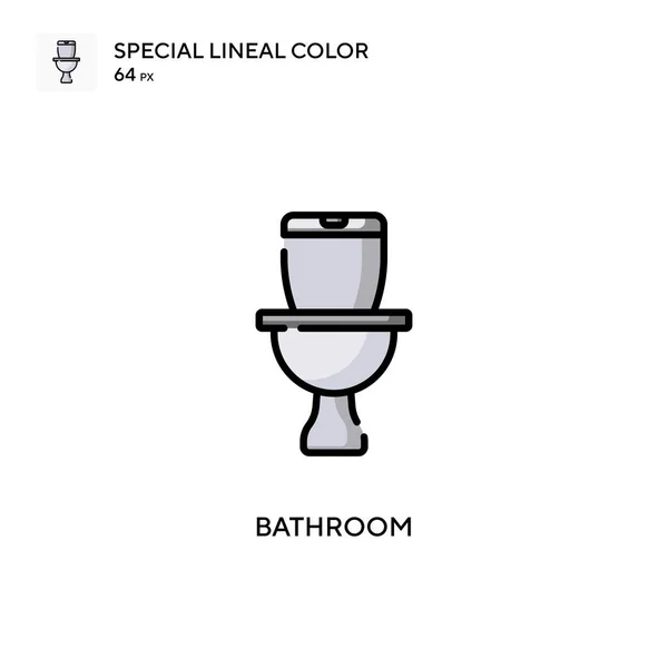 Baño Icono Especial Color Lineal Plantilla Diseño Símbolo Ilustración Para — Vector de stock
