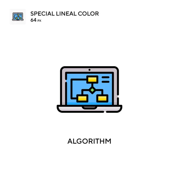Algoritmo Speciale Icona Colori Lineari Modello Disegno Simbolo Illustrazione Elemento — Vettoriale Stock