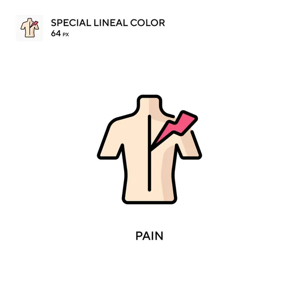 Fájdalom Speciális Lineáris Szín Ikon Illusztráció Szimbólum Design Sablon Web — Stock Vector